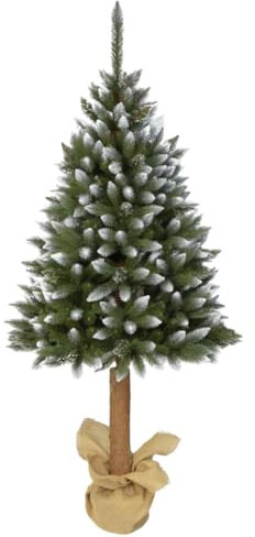 No Limitts – Siberian Diamond Spruce on Trunk Half Christmas Tree with Snow Effect for Small Spaces (180 cm /6ft)