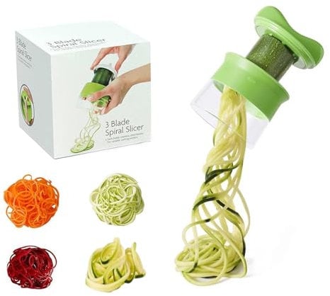 Kinwodon Handheld Spiralizer for Vegetable,Potato Spiral Cutter Spaghetti Vegetable Spiral Slicer for Zucchini Carrots Vegetables and Fruits
