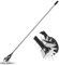 Coupe-bordure rotative manuelle avec poignée robuste en acier inoxydable réglable à 4 sections pour trottoirs et jardins 170 cm