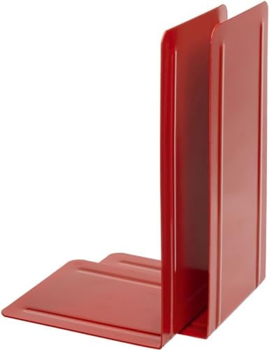 Papiertiger Buchstützen aus pulverbeschichtetem Metall (Rot, 2 Paar | 130 x 240 x 140)
