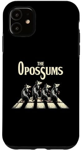 iPhone 11 Retro Opossum Crossing Rock Men Women Kids Funny Opossum Case