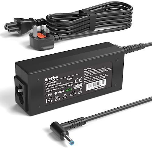 65W Laptop Charger for HP, 19.5V 3.33A Power Adapter Compatible with Stream 11 13 X2, Envy, Spectre, Chromebook 11 14, Pavilion x360 11 13, ProBook G3 G4 G5, and More