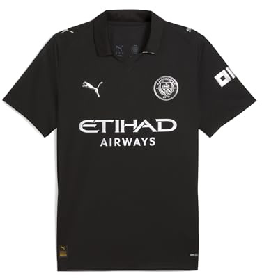 PUMA Manchester City FC Herren Auswärtstrikot 25/26, Schwarz (Black), XS