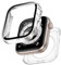 Kawoco 2 in 1 Wasserdichtes Hülle für Apple Watch Series 6/5/4/SE/SE2 40mm mit Eingebaut Kratzfest Gehärtetes Glas Schutzfolie, HD Hochempfindliche Schutzhülle für iwatch 40mm, Transparent