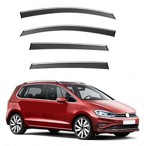 INRNT Auto Autofenster Windabweiser für VW Golf Sportsvan/Golf SV MK1 2015-2020,Wind- und Regenschutz Regenabweise Deflektoren Luftabweiser