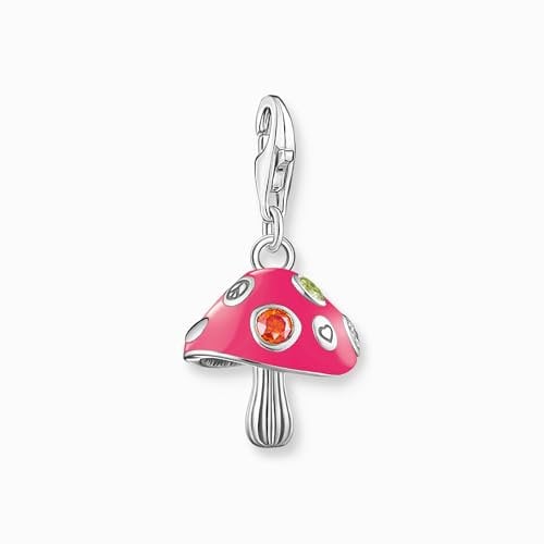 Thomas Sabo Charm Club Original Charm-Anhänger bunter Pilz Recyceltes 925 Silber, geschw. Kaltemail 2211-845-7