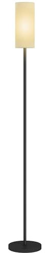 HOMCOM Stehlampe, Stehleuchte mit Lampenschirm aus Stoff, E27 Fassung, Standlampe Standleuchte mit Fußschalter für Wohnzimmer, Schlafzimmer, exkl. Leuchtmittel, Weiß