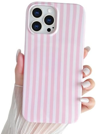 SmoBea for iPhone 13 Pro Max Case Cute Striped Phone Case Soft TPU Slim Shockproof Phone Cover for Women Girls Beautiful and Stylish, Pink