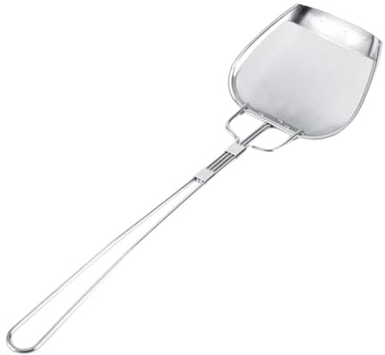 RCGOFOLLOW Silver Fat Skimmer Mesh Kitchen Essential for Mess-Free Experience Wire Skimmer Spoon Rust Proof Mesh for Food