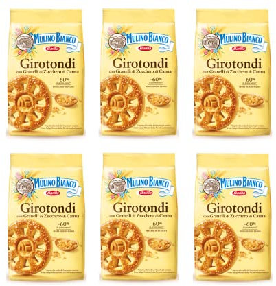 6 x Galletas Mulino Bianco Girotondi, 350 g, galletas de mantequilla, galletas, galletas, pasteles, brioche