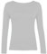 Women Long Sleeve T-Shirt Top Basic Casual Plain Stretch Vest Body Blouse Tee Layering, S/M 8-10, White