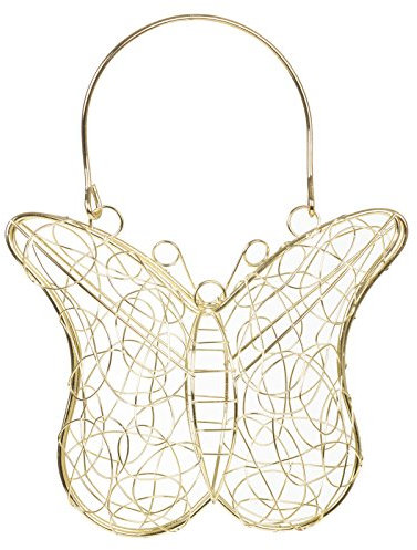 URBNLIVING Gold Wire Mesh Butterfly Bag