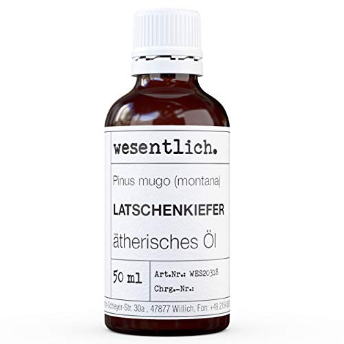 wesentlich. Latschenkiefer Öl - ätherisches Öl - 100% naturrein (Glasflasche) - u.a. für Duftlampe und Diffuser (50ml)