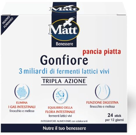 Matt, Gonfiore pancia piatta, 24 stick (12 giorni)