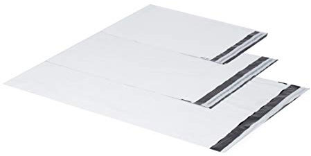 100 Weiße Plastik Versandtüten Versandbeutel Versandtaschen Folienversandtaschen LDPE Coex Folien 25x35cm 60my, 100 Stück