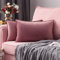 MIULEE 2er Set Samt Kissenbezug Flansch Kissenhülle Dekorative Sofakissen Dekokissen Umwickelte Kante Kissenbezüge Zierkissenbezug für Sofa Wohnzimmer Schlafzimmer 30x50 cm Marmelade