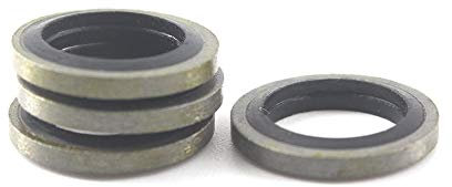 F-MINGNIAN-SPRING 10/50 Stück 6/8/10/12/14/16/18/20/22/24 mm Bonded Washer Dichtung Metall Gummi Ölwiderstand Kombinierter Dichtungsring, 50 Stück, 14 mm