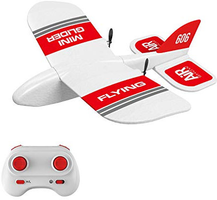 Remote Control Glider RC Air Planes 2.4GHz 2CH Fixed Wing EPP Foam Mini Glider Built-in Gyro System Mini Indoor RC Glider Airplane Model Toys for Kids and Adults Gifts KF606
