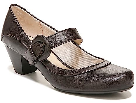 LifeStride Women's Rozz Mary Jane Flat, Dark Brown, 5.5 UK