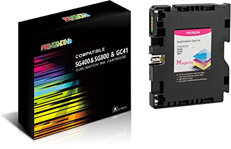 PRINTANDINK SG400 SG800 Rot sublijet Ink kompatibel mit Sawgrass SG400/SG800 OEM-Farbgenauigkeit garantiert 300+ Sublimationsdrucke 40% Preisvorteil(Magenta