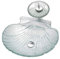 HomeLava Luxueuse Vasque Lave-Mains Lavabo à poser or en verre trempé forme coquillage avec robinet pour salle de bains 45x11cm