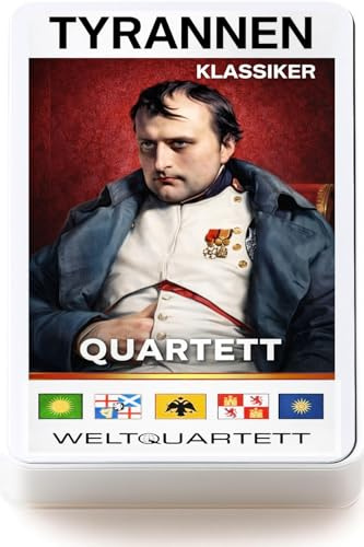WESTCRAFT Karten Quartett Spiel + Sticker | Tyrannen I-IV Ungeziefer Marien-Erscheinung Junkfood Rauschgift | (Tyrannen Klassiker)