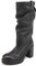 QUEEN HELENA Stivali di Pelle con Tacco Plateau con Fibbia Plateau invernali Casual Comodi Donna QH21 Nero 40