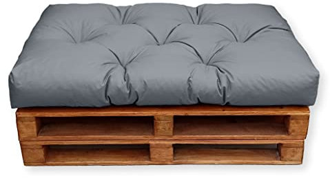 4L Textil Palettenkissen waschbar Palettenauflagen Outdoor Europaletten Sitzkissen Rückenlehne Sitzkissen Seitenkissen wetterfest (Sitzkissen 120x60 cm, Grün Uv-beständig)