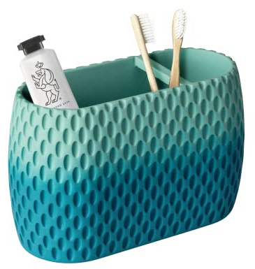 Blue Canyon Milano Toothbrush Tidy, Polyresin Toothbrush Holder, Bathroom Storage Organizer, Electric Toothbrush Holder, Toothbrush Caddy, Bathroom Countertop Storage, Toothpaste Holders