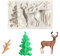 Stampo in silicone natalizio per cioccolato e fondente di alce cervo fiocco di neve ghiacciolo albero di Natale strumenti di cottura per decorazioni di torte, caramelle, argilla polimerica, cupcake,