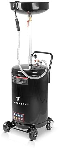 Separador de aceite STAHLWERK OD-80 ST con 80 l de capacidad, recipiente colector de aceite con embudo regulable en altura para recoger el aceite usado durante el cambio de aceite del vehículo