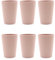 Magu 6 Nachhaltiger Biopolymer Becher (6 Farben) Farbe: Kirschblüte 100% Erdölfrei | Robust und Nachhaltig | Kunststoff Trinkbecher oder Zahnputzbecher | 6er Set rosa