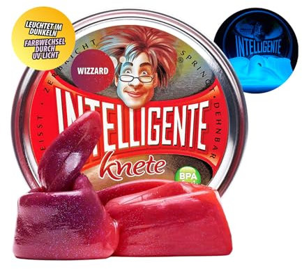 Intelligente Knete - Wizzard - Ändert die Farbe im Sonnenlicht (UV) und Leuchtet im Dunkeln 80g