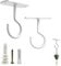 NACETURE Ceiling Hooks Heavy Duty - Plant Hooks for Ceiling Hanging Hooks for Hanging Basket Hooks Light Bird Feeder Wind Chimes Indoor Outdoor Decoration (Weiß, 2er-Set, 2,5 Zoll)