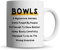 Inky Penguin - Bowls Ancient Game - Lawn Green Bowling, Funny Sport Gift Mug, Ceramic, 11fl. oz.
