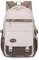 FANDARE Schulranzen Mädchen Junge Schulrucksack Daypacks Büchertaschen für Grund-, Mittel- und Oberschüler Rucksack Hochschule Damen Schultertaschen für Uni Reisen mit Plüsch-Accessoires Braun