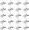 Desenda 20pcs 5mm Shelf Support Pegs L Shape Solid Metal Furniture Shelf Bracket Pegs Pins for Kitchen Cabinet Bookcase Closet Wardrobe Cupboard Wood Glass Shelves Supports - Silver