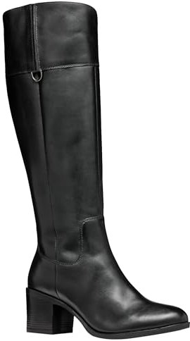 Geox D New Asheel A, Stivali alla Moda Donna, Nero, 38 EU