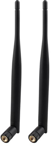 Futheda 2pcs 2.4GHz 5GHz 5.8GHz 6dBi Dual Band External WiFi Aerial Antenna MIMO RP-SMA Male Antenna for WiFi Router USB Adapter Range Extender Gateway Wireless Mini PCI-E Network Card FPV Camera