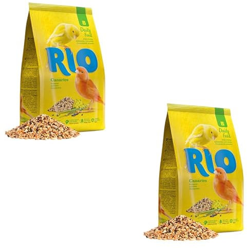 RIO Alleinfuttermittel für Kanarienvögel | Doppelpack | 2 x 500 g | Speziell zusammengestellte Mischung aus Saaten und Getreidearten für Kanarien | Zur Zufuhr von Nährstoffen