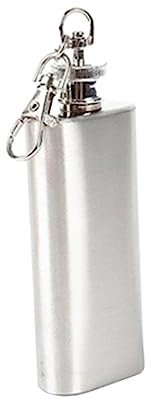Cabilock 2 jarra tapa plana con llavero jarra de tapa plana al vacío petaca de acero inoxidable originales presentes originales botella de whisky petaca con llavero