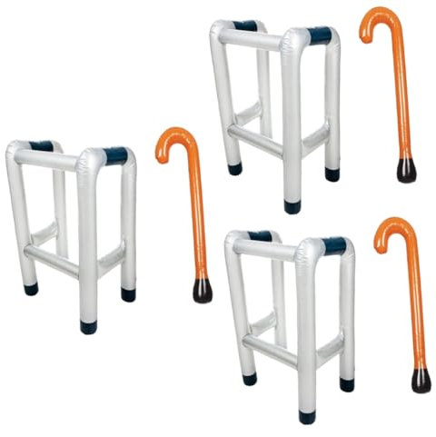 BESTonZON 6 STK Party Zimmer Rahmen aufblasbarer Spazierstock aufblasbare Krone spaß Geschenke witzige Geschenke Spazierstock sprengen aufblasbarer Zimmerrahmenstock Halloween Gehhilfe