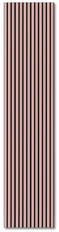 KAISER plastic® Akustikpaneele | Farbe: Pastell Lachs | Wandpaneele in verschiedenen Formaten | Lamellenwand in Pastellfarbe | moderne Wandverkleidung (240 x 60 cm - 1 Stk.)