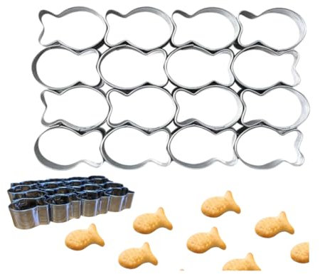 Gold Fish Cutter Goldfish Mini Cracker Cookie Cutter Mold Baked Fish Shaped Maker for Kids Gluten Free DIY