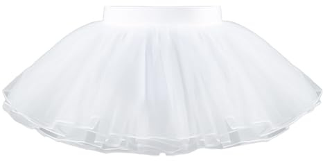 KSBBHDS Weißes Kleid, Tutu Für Mädchen, Tüll-Tutu, Puffrock