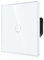 CNBINGO 2-Way Touch Light Switch - White Wall Switch with Glass Panel and Status LED Backlight - No Neutral Wire Required - Only Pair with This 2-Way Switch Series - 1 Gang