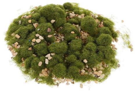 GARVALON 1 Satz Statisches Gras Simuliertes Lebendiges Gras Eisenbahngras Terrariengras Kunstrasen Für Pflanzgefäße Gras Für Topfpflanzen Gras Für Terrariengras Rasen Dekoration