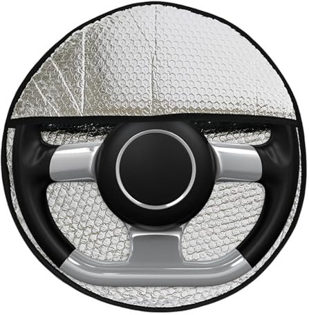 lyanny Housse de Protection Contre la Chaleur pour Volant de Voiture, Protection Solaire pour Volant, Housse de Protection Solaire pour Volant, Protection Contre la Chaleur pour Volant