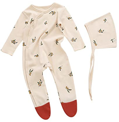 Generisch Outfit Lange Ärmel Strampler Jumpsuit Babystrampler Babybody Kleinkind Einteiler Baumwolle Soft Babykleidung für Unisex Jungen Mädchen Neugeborenes Essentials Kinderkleidung