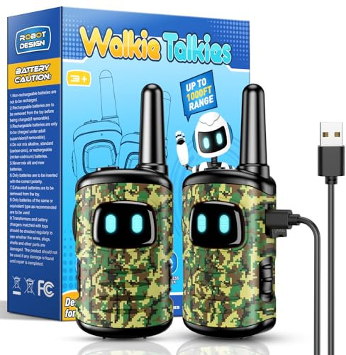 Toyokid Outdoor Spielzeug ab 3 4 5 6 7 8 9 10 Jahre Junge, Walkie Talkie Kinder Aufladbar Geschenk Junge 3-10 Jahre Outdoor Spiele für Kinder